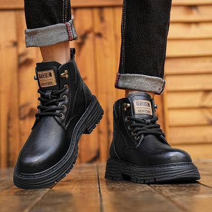 MartinBoots - Bottes en cuir véritable de qualité supérieure pour hommes